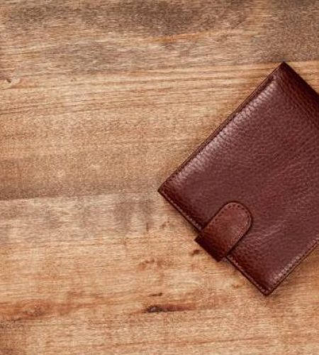 Leather wallet isolated on  background